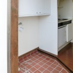 洗濯機が置けます(玄関)